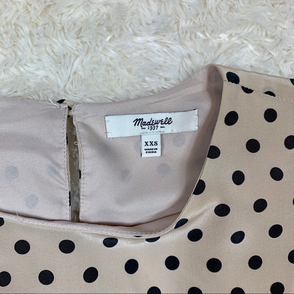 SOLD! Madewell Silk Polka Dot Swing Tee Dress - Picture 7 of 8
